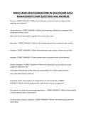 MOCK EXAM C810 FOUNDATIONS IN HEALTHCARE DATA MANAGEMENT EXAM QUESTIONS AND