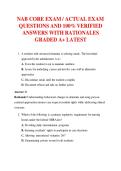 NAB CORE EXAM &sol; ACTUAL EXAM  QUESTIONS AND 100&percnt; VERIFIED  ANSWERS WITH RATIONALES  GRADED A&plus; LATEST
