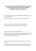 WGU D115 Advanced Pathophysiology Final Exam &ndash; Verified Questions & Answers&comma; Graded A&plus; 2026&sol;2027