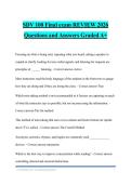 SDV 100 Final exam REVIEW 2026 Questions and Answers Graded A&plus;