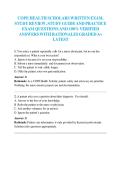 COPE HEALTH SCHOLARS WRITTEN EXAM&comma;  STUDY REVIEW&comma; STUDY GUIDE AND PRACTICE  EXAM QUESTIONS AND 100&percnt; VERIFIED  ANSWERS WITH RATIONALES GRADED A&plus;  LATEST