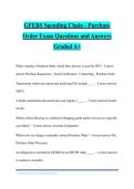 GFEBS Spending Chain - Purchase Order Exam Questions and Answers Graded A&plus;