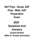 SAT Prep 2026 Bundle &vert; Math Practice&comma; Vocabulary Review & Digital SAT Study Guide PDF