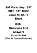 SAT Huge Vocabulary List 2026 &vert; Digital SAT 1 Advanced Word Bank & Prep Guide PDF