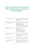 PCI ASV - Module 3 with all Correct & 100&percnt; Verified Answers &vert;Latest Update &vert;Already Graded A&plus; 