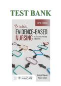 Test Bank &ndash; Evidence-Based Nursing&colon; The Research&ndash;Practice Connection &lpar;5th Edition&rpar; by Sarah Jo Brown