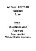 ATI TEAS Science Practice Test 2026 &vert; TEAS 7 Anatomy&comma; Biology & Chemistry Review PDF