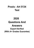 Praxis Art 5134 Study Guide 2026 &vert; Practice Test & Art Teacher Certification Prep PDF
