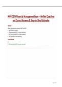 WGU C214 Financial Management Exam &ndash; Verified Questions and Correct Answers & Step-by-Step Rationales