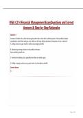 WGU C214 Financial Management Exam Questions and Correct Answers