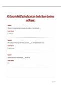 ACI Concrete Field Testing Technician - Grade 1 Questions with Answers