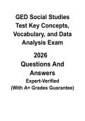 GED Social Studies Study Guide 2026 &vert; Key Concepts&comma; Vocabulary & Data Analysis Prep PDF