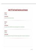 IAAI-FIT Test Vocab Questions and Answers