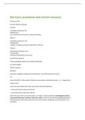 Bio Exam questions and correct answers 