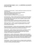 ACCOUNTING EXAM 1 &lpar;CH 1- 3&rpar; VERIFIED ACCURATE STUDY GUIDE