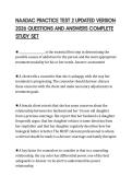 NAADAC PRACTICE TEST 2 UPDATED VERSION 2026 QUESTIONS AND ANSWERS COMPLETE STUDY SET
