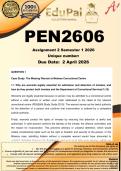 PEN2606 Assignment 2 &lpar;COMPLETE ANSWERS&rpar; Semester 1 2026 - DUE 2 April 2026