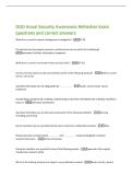 DOD Anual Security Awareness Refresher Exam  questions and correct answers 