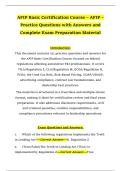 AFIP Basic Certification Course &ndash; AFIP &ndash; Practice Questions with Answers and Complete Exam Preparation Material 