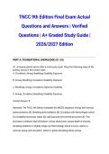 TNCC 9th Edition Final Exam Actual Questions and Answers &vert; Verified Questions &vert; A&plus; Graded Study Guide &vert; 2026&sol;2027 Edition