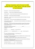 QIR Exam Questions with all Correct & 100&percnt; Verified Answers &vert;Latest Version &vert;Already Graded A&plus; &lpar;Just Released&rpar;