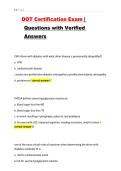 DOT Certification Exam &vert; Questions with Verified Answers