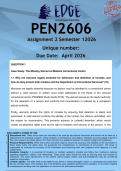 PEN2606 Assignment 1 &lpar;ANSWERS&rpar; Semester 1 2026 - DISTINCTION GUARANTEED