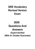 GRE Vocabulary Revised 2026 &vert; Updated High-Frequency Verbal Word List PDF