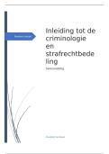 Inleiding tot de criminologie en de strafrechtsbedeling smvn