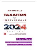 Solution Manual for McGraw‑Hill&rsquo;s Taxation of Individuals&comma; 15th Edition &ndash; Brian Spilker & William Ayers &vert; Verified Solutions &vert; Chapters 1&ndash;14 &vert; Complete A&plus; Guide