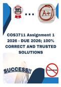 COS3711 Assignment 1 2026 - DUE 2026&semi; 100&percnt; CORRECT AND TRUSTED SOLUTIONS