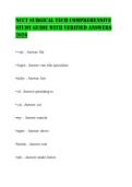 NCCT SURGICAL TECH COMPREHENSIVE STUDY GUIDE WITH VERIFIED ANSWERS 2026