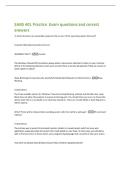 SANS 401 Practice  Exam questions and correct  answers 