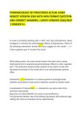 PHARMACOLOGY ATI PROCTORED ACTUAL EXAM NEWEST VERSION 2026 WITH NGN FORMAT QUESTION AND CORRECT ANSWERS &vert; LATEST UPDATED 2026&sol;2027 &vert; GRADED A&plus;&period;