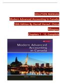 Solution Manual for Modern Advanced Accounting in Canada&comma; 10th Edition &ndash; Darrell Herauf & Chima Mbagwu &vert; Verified Solutions &vert; Chapters 1&ndash;12 &vert; Complete A&plus; Guide