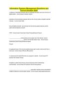 Information Systems Management Questions and Correct Answers 2026
