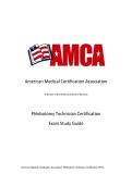 AMCA Phlebotomy Technician Certification &lpar;PTC&rpar; Study Guide Questions and Answers