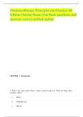 Pharmacotherapy Principles and Practice&colon; Test Bank