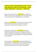 Human Growth and Development Clep &vert; Actual Exam Questions with Correct Solutions &vert; Latest Update 2026&sol;2027 &vert; Graded A&plus; &vert; 100&percnt; Pass&period;