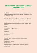 PMHNP EXAM WITH 100&percnt; CORRECT ANSWERS 2026