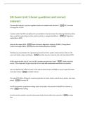 SIE Exam Unit 1 Exam questions and correct  answers 