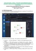 WGU C844 GRP 1 TASK 1 &vert; ANALYSIS &sol;RECOMMENDATION OF SECURITY INVESTIGATION &vert; LATEST UPDATE WITH COMPLETE SOLUTIONS