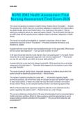 NURS 2092 Health Assessment Final  Nursing Assessment Final Exam 2026