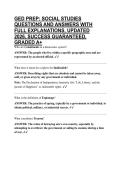 GED PREP&colon; SOCIAL STUDIES QUESTIONS AND ANSWERS WITH FULL EXPLANATIONS&comma; UPDATED 2026&comma; SUCCESS GUARANTEED&comma; GRADED A&plus;