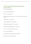 TDCJ Training Academy Exam questions and  correct answers 