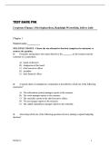 TEST BANK FOR  Corporate Finance 13th Stephen Ross&comma; Randolph Westerfield&comma; Jeffrey Jaffe