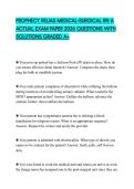 PROPHECY RELIAS MEDICAL-SURGICAL RN A ACTUAL EXAM PAPER 2026 QUESTIONS WITH SOLUTIONS GRADED A&plus;