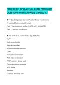 PROSTHETIC CPM ACTUAL EXAM PAPER 2026 QUESTIONS WITH ANSWERS GRADED A&plus;