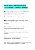 PSI CERTIFICATION EXAM PAPER 2026 QUESTIONS WITH ANSWERS GRADED A&plus;