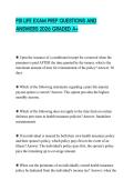 PSI LIFE EXAM PREP QUESTIONS AND ANSWERS 2026 GRADED A&plus;